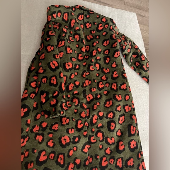 [US6]Dept 19 Leopard Print Wool Blend Coat in Green and Red NWOT - Picture 13 of 13